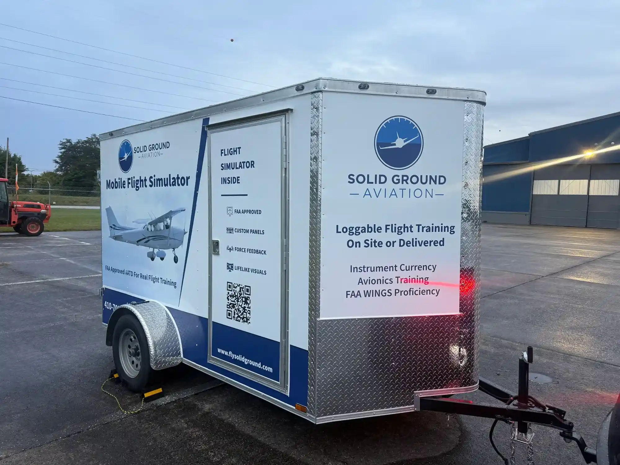 Solid Ground Aviation Mobile Flight Simulator Trailer