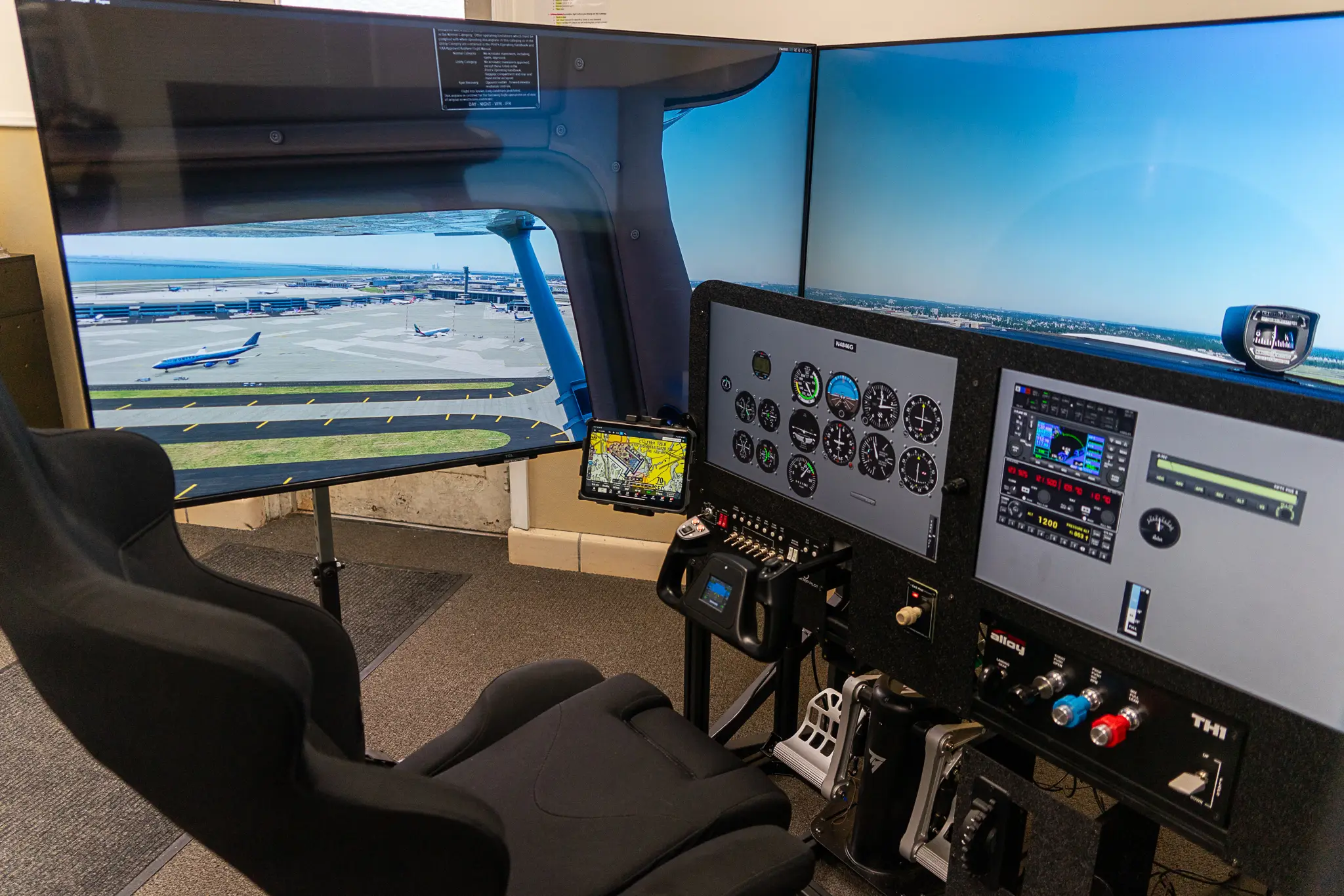 Flight simulator training background