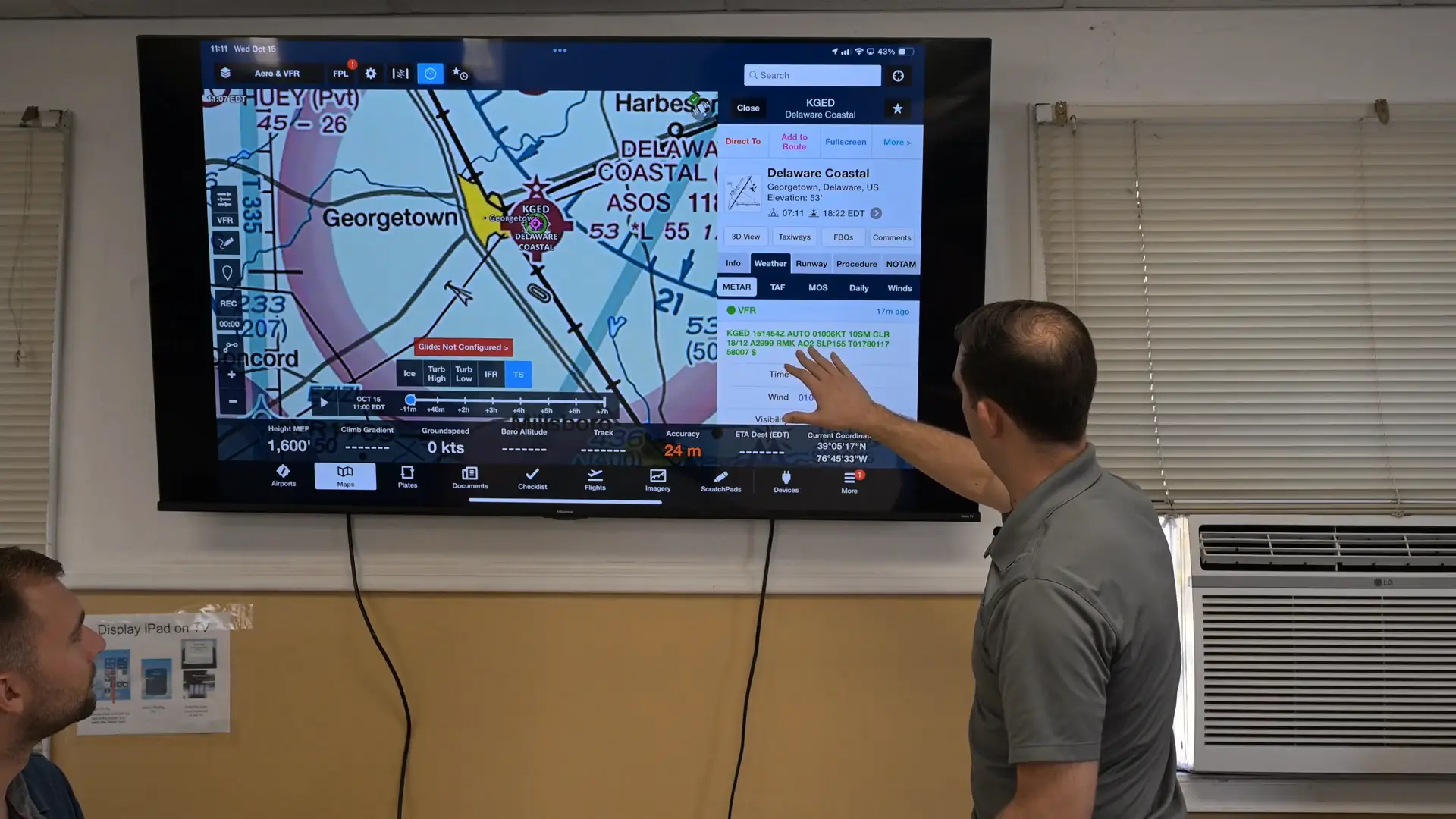 Solid Ground Aviation Fort Meade MD - Ground school instructor explaining aviation charts 3