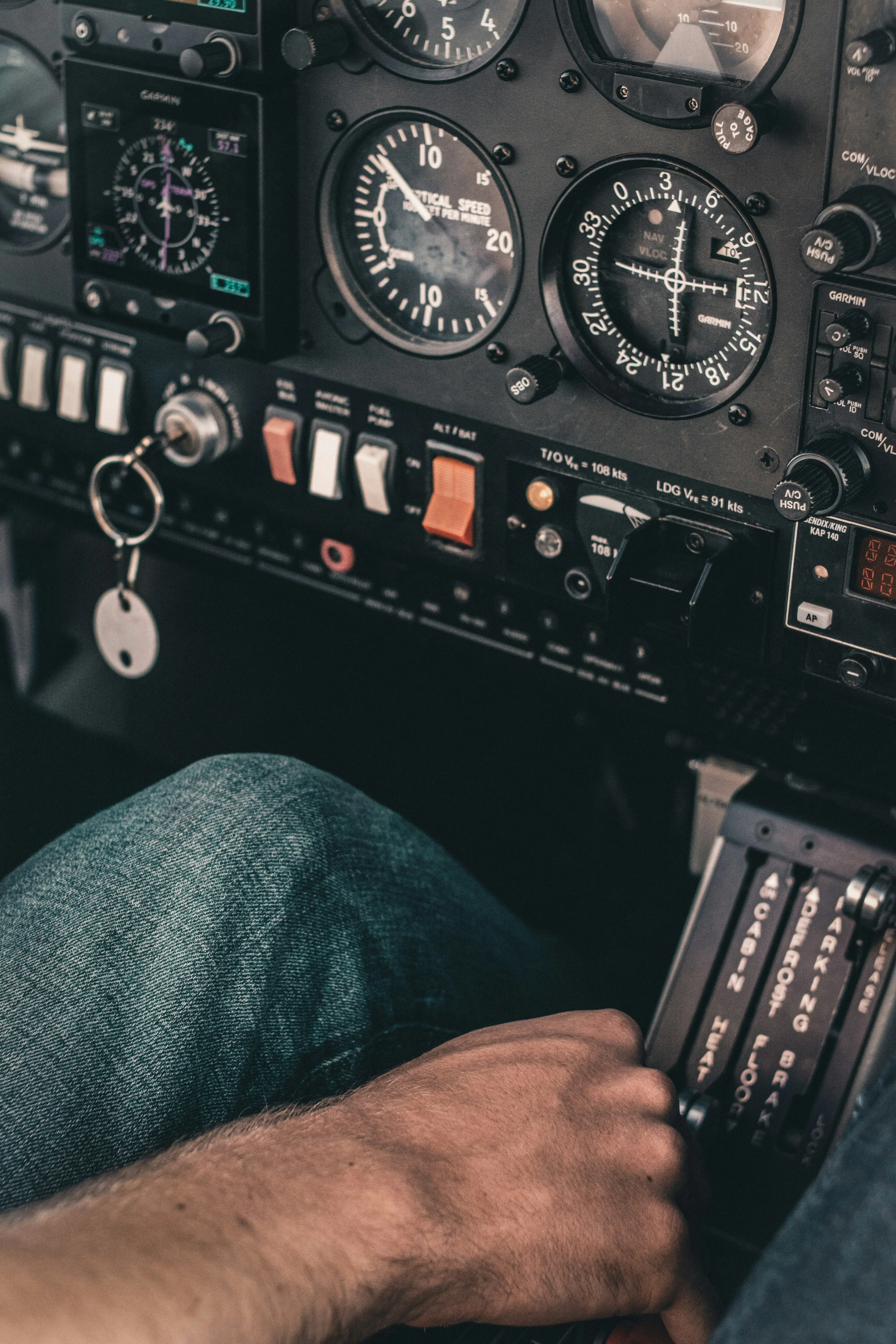 ForeFlight navigation interface in simulator